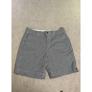 Old Navy Everyday Short High Rise Black White Gingham Plaid Womens 8 Picnic